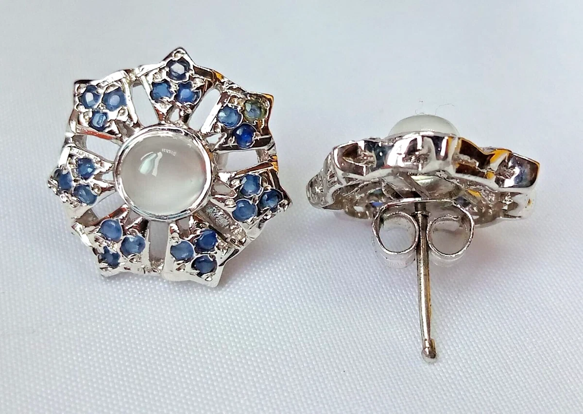 SCELTA Orecchini a bottone in argento sterling 925 con pietra