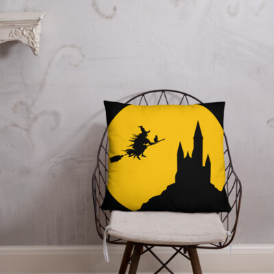 Halloween Witch Decorative Home Decor Basic Throw Pillow