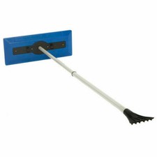Snow Joe SJBLZD 18 in Telescoping Snow Broom and Ice Scraper - Blue