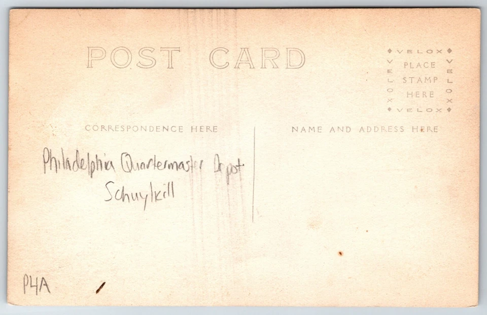 RPPC Schuylkill Arsenal Philadelphia Quartermaster Depot PA UNP Postal F17 Foto 2 de 2
