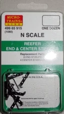 Micro Trains N Scale ~ (1080) Reefer End and Center Stirrups (12) ~ 49965915