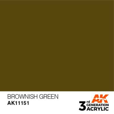 AK INTERACTIVE 11151 3GA BROWNISH GREEN (STANDARD) 17ml (3GEN Acrylic Paint)