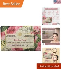 Delightful English Rose Soap - 2 x 3.5oz Natural Bars, Enriched with Shea Butter