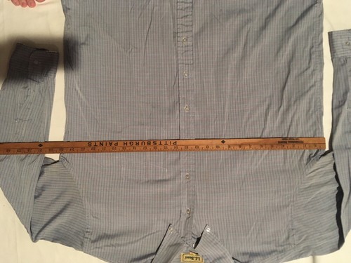 L.L. Bean Made in USA Shirt Men's XL Vintage 80s Button-Down Gray Striped - Picture 4 of 8
