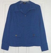  NOTATIONS LADIES KNIT JACKET SIZE PS - PM - PL BLUE PURPLE LIGHTWEIGHT NWT