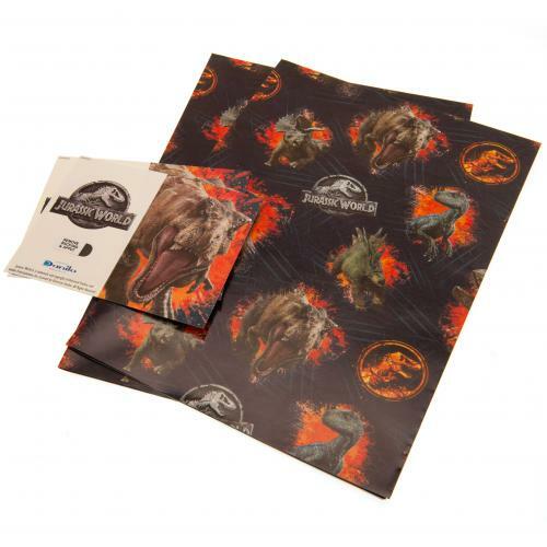 Jurassic World Gift Wrap 2x Wrapping Paper 70cmx50cm Official Merchandise NEW UK - Picture 4 of 4