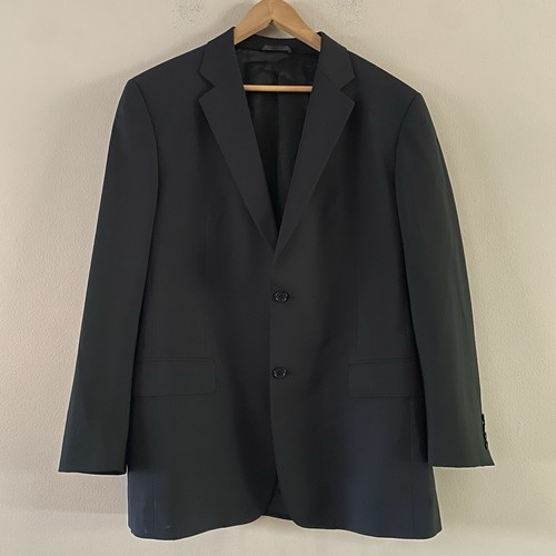 John Varvatos, Vtg. John Varvatos Italy Men’s Black Wool Blazer Lightweight Lined Sz 52R US 42R