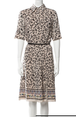 Altuzarra, NWT, Silk Animal Print Shirtdress , Sz 42 Italy , US 8