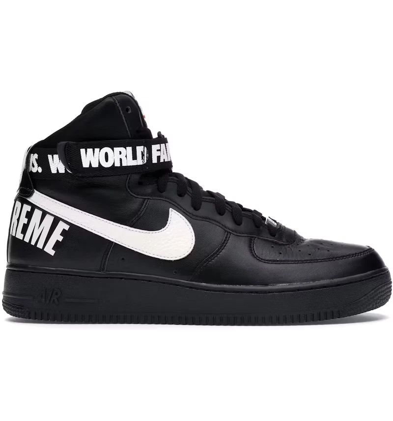 Nike Air Force 1 High Supreme World Famous noir US 9 EU 42,5 UK 8 100 %
