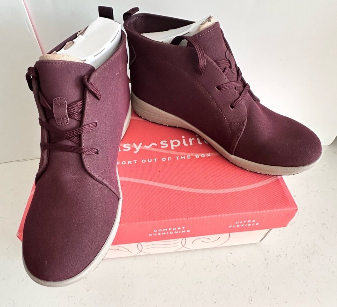 SAOLA Easy Spirit Sphere3 Sneakers Donna 9M Rosso Scuro Suola Flessibile Eco Friendly