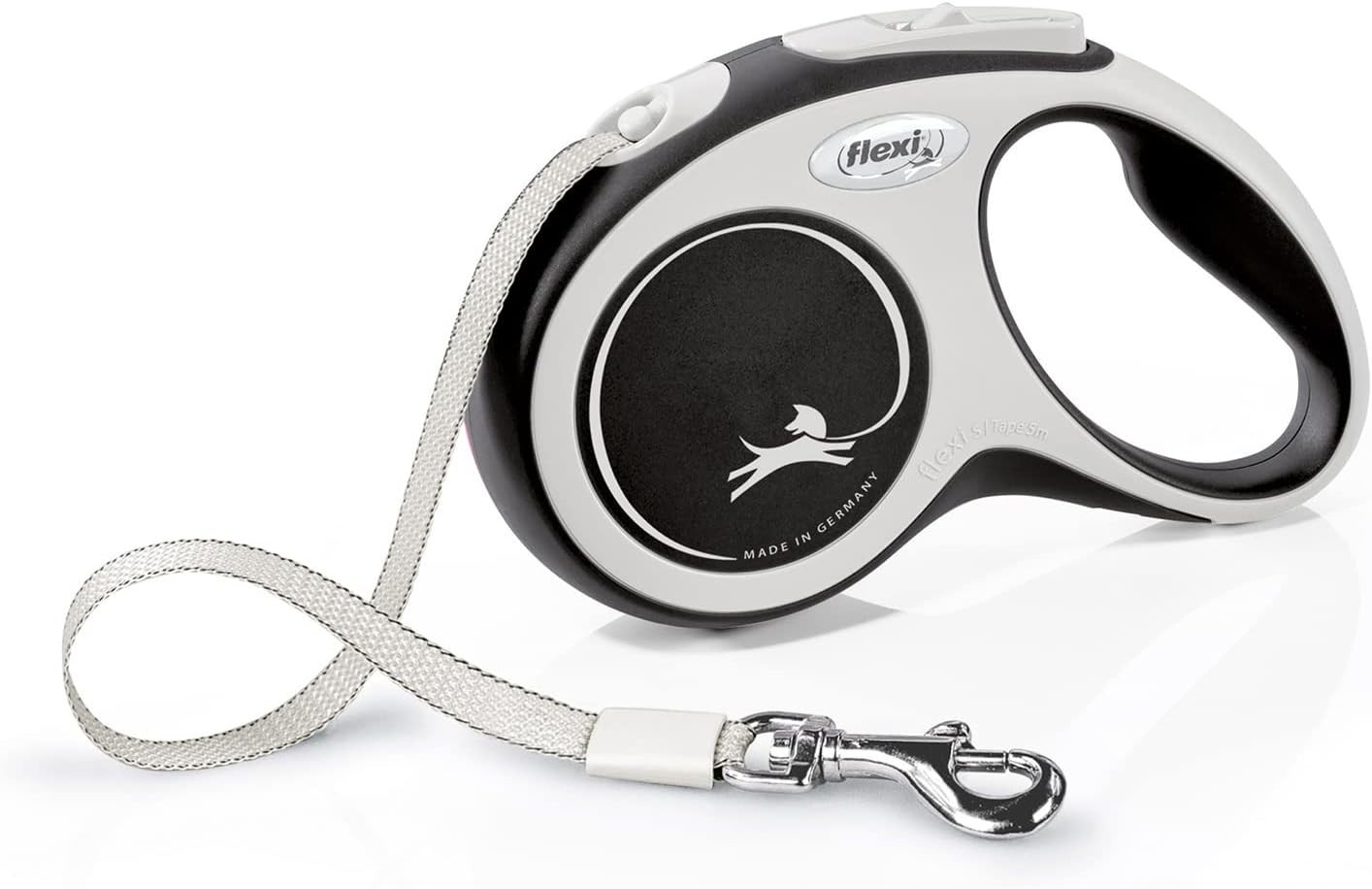 Laisse rétractable 5m Comfort pour petit chien noir et bleu