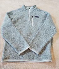Patagonia Better Sweater Boys Youth Large 12 Heather Gray Fleece 1/4 Zip