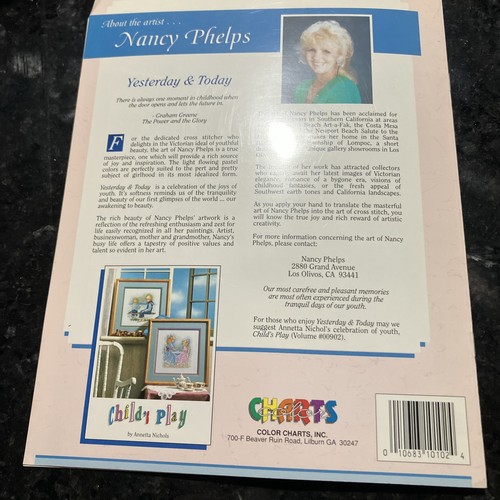 Color Charts Cross Stitch Pattern Leaflet Nancy Phelps YESTERDAY & TODAY FS! - Picture 4 of 4