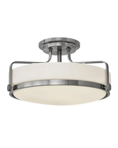 Hinkley Lighting 3643 Harper 3 Light 18"W Semi-Flush Bowl Ceiling - Nickel - Picture 1 of 10