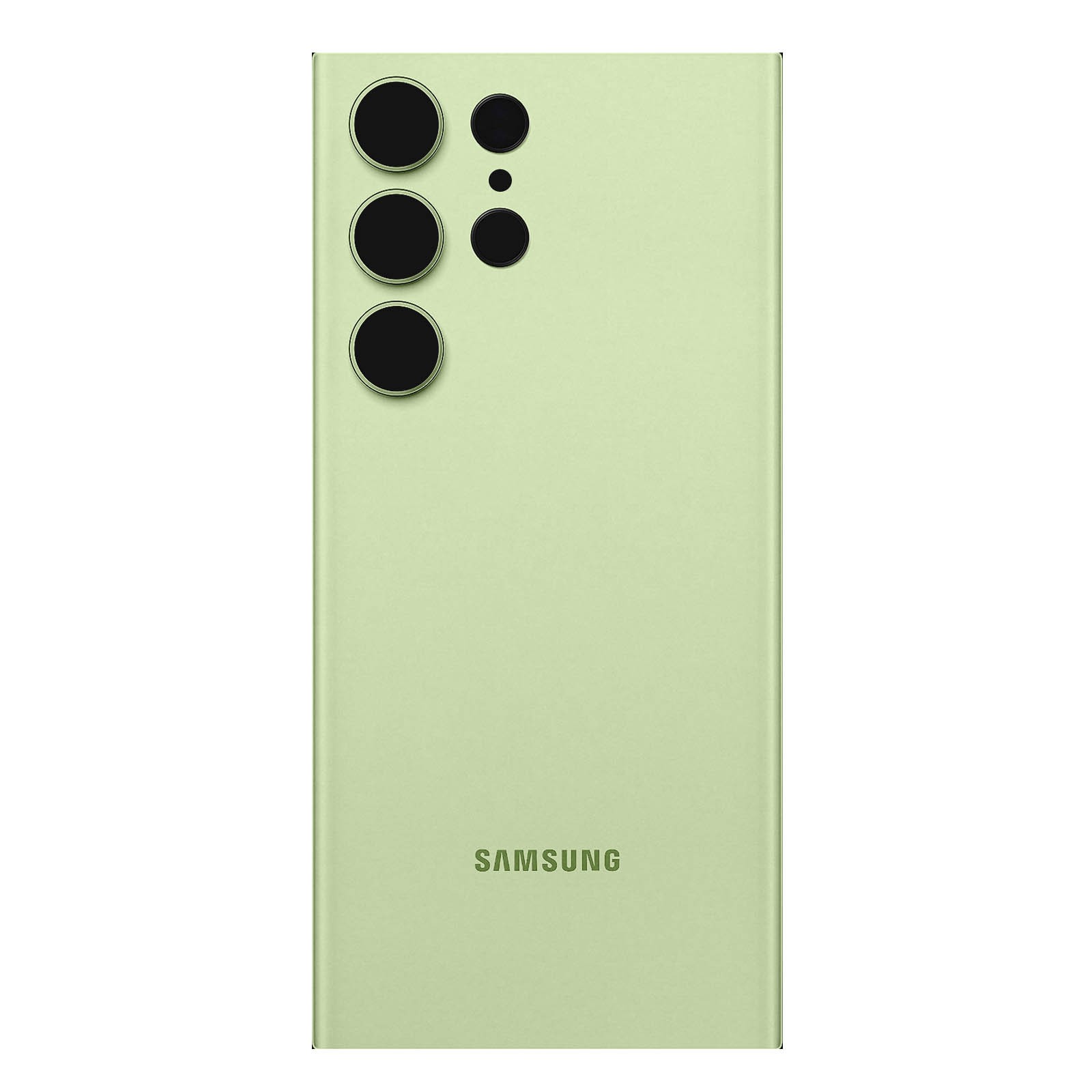 Cache batterie pour Galaxy S23 Ultra en verre premium Service Pack coloris vert lime