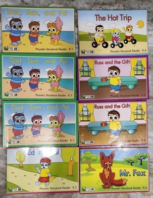 Lot of 8 SING SPELL READ & WRITE K1-K6 Phonetic Storybook Readers Whistle Stop