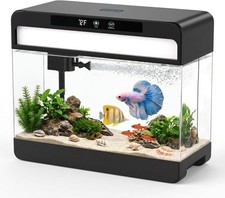 Fish Tank Starter Kit 3 Gallon Smart Aquarium Beta 3-in-1 Silent Water Pump W/
