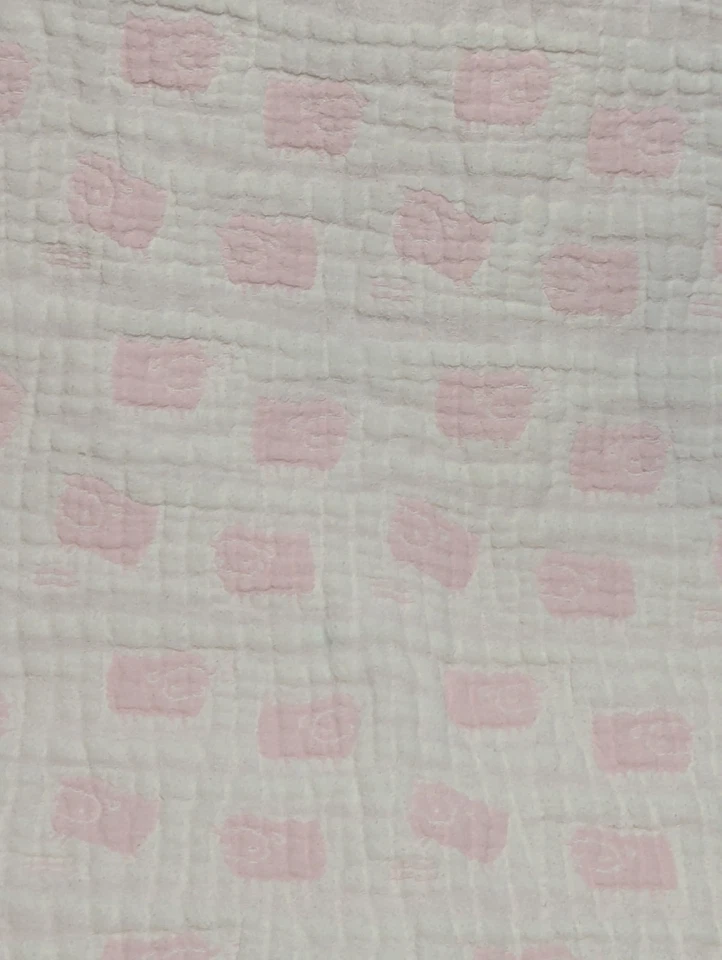 Manta de bebé ANGEL DEAR rosa oveja muselina acolchada 100 % algodón 46"X38" Foto 3 de 4