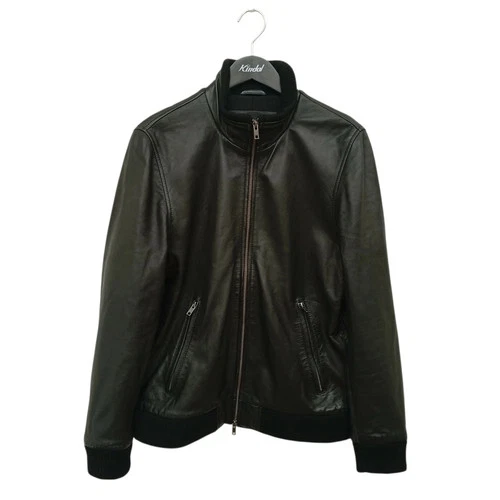 LIUGOO LEATHERS Ribbed Leather Jacket Black Size: L [260726] (Liugu Leathers) - product listing photo