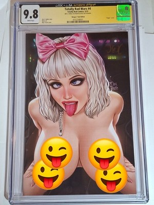 CGC 9.8 Totally Rad Wars #4 Ahegao Virgin Signed Noble JSA Pop 1