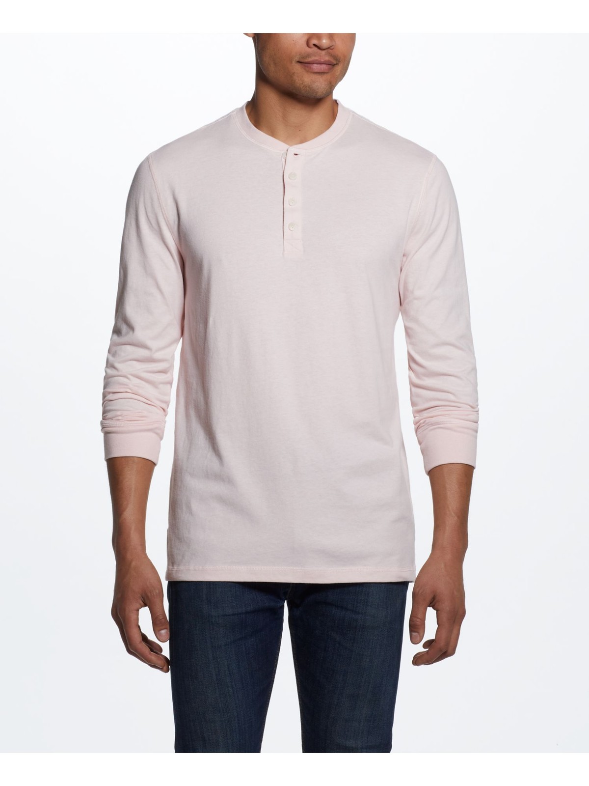 WEATHERPROOF VINTAGE Мужская розовая рубашка классического кроя Henley S