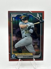 2024 Bowman Chrome Ryan Lasko 1st Rose Gold Refractor /10 Athletics