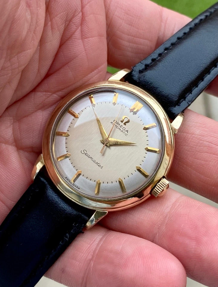 Reloj Omega Seamaster Bumper 351 Automático Oro 14K Tapa De Colección Raro Usado Foto 3 de 4