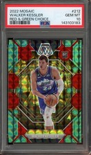 2022-23 Panini Mosaic WALKER KESSLER #212 Rookie Red & Green Choice PSA 10 Jazz
