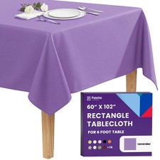 Rectangle Tablecloth - 60 x 102 Inch Lavender Table Cloth for 6 Foot Rectangl...