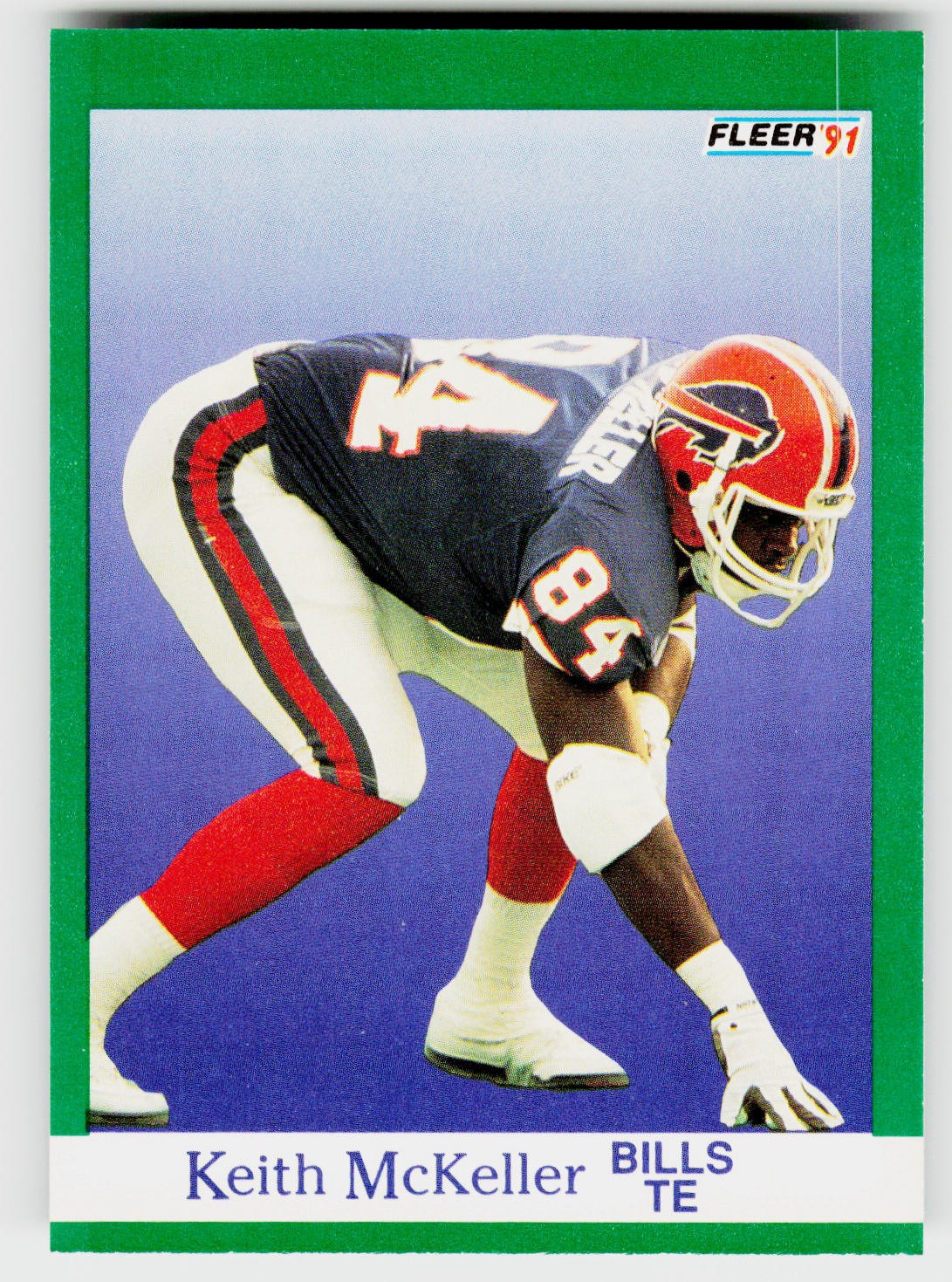 Keith McKeller, 1991 Fleer, #5, Buffalo Bills,