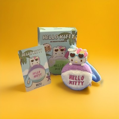 Miniso Sanrio Hello Kitty Beach Ball UV Color Change Aroma Plush Keychain