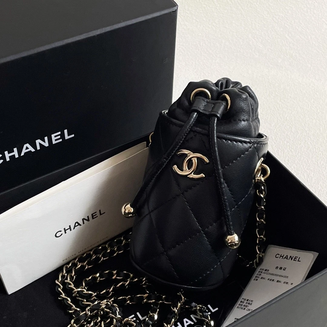 CHANEL Bucket & Drawstring Bag Black Bags & Handbags for Women for