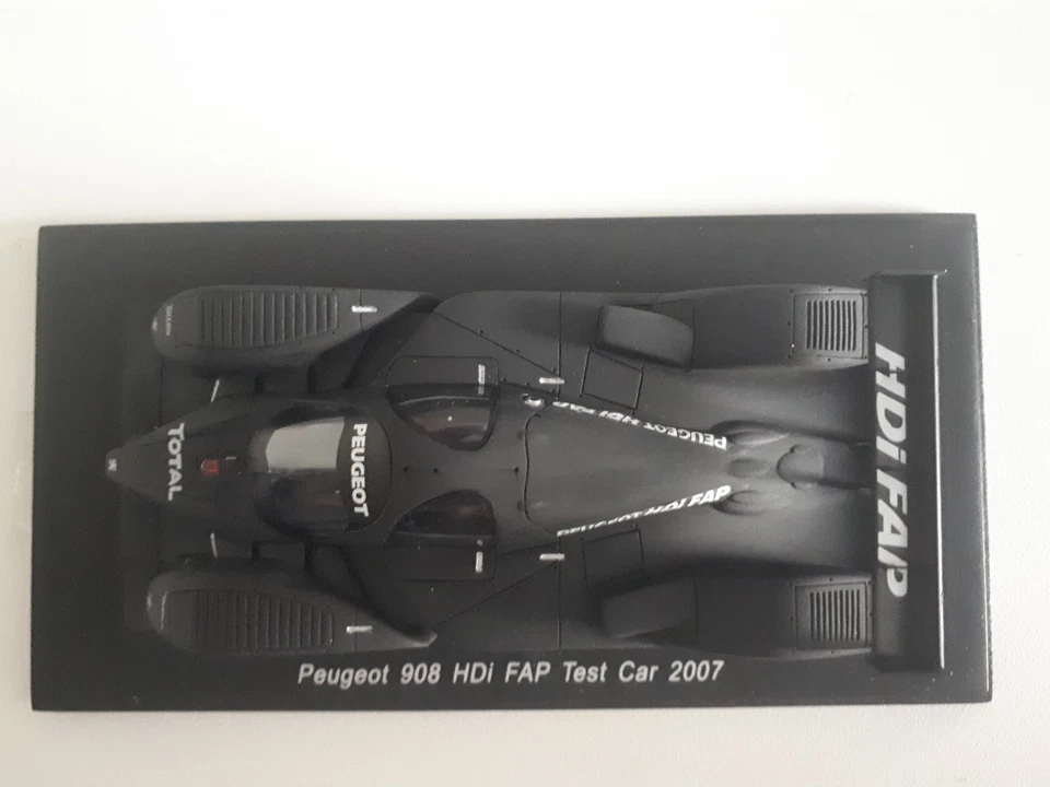 SPARK PEUGEOT 908 HDI FAP TEST CAR NOIRE MATT 2007 .. 1/43 em - Photo 3/4