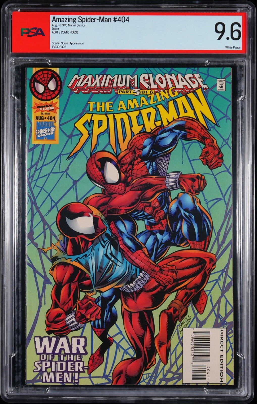 Amazing Spider-Man #404 August 1995 PSA 9.6 Scarlet Spider (Aoki's Comic House)