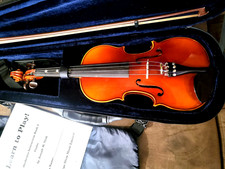VTG 1983 Violin Model 130G , Glasser Bow, Case, Accessories Made In Germany