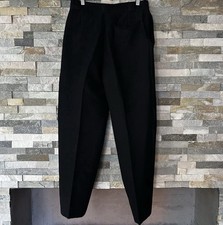 Vintage Versace 80s Tuxedo Pants Black Wool Silk Textured Size 30x31