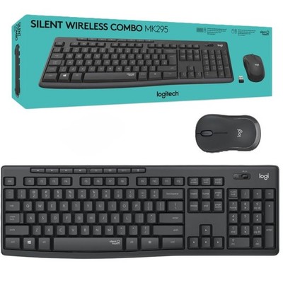 Logitech MK295 Silent Wireless Combo   Kabellose Tastatur + Maus QWERTZ