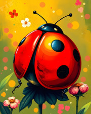Impresión Ladybug Pop Art 8X10