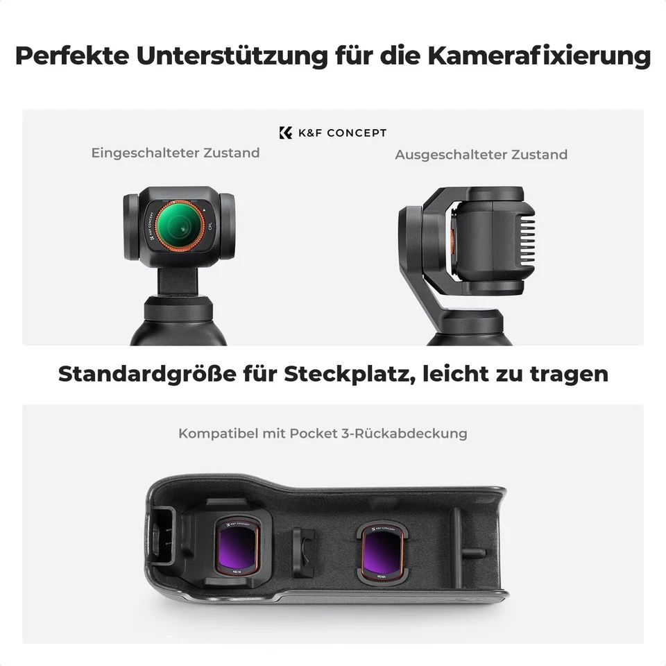 K&F Concept Filterset CPL Filter, ND16, ND64, ND512 Filter for DJI Osmo Pocket 3 - Bild 4 von 4