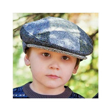 Kids Harris Tweed Patch Cap One Size Classic Wool Hat UK Made - Limited Offer