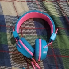 JLab JBuddies Kids Headphones - Pink/ Gray Wired Plug in Headphones Jack