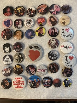 80s Female Rock Pins 39 Heart Joan Jett Girlschool Lita Ford Stevie Nicks