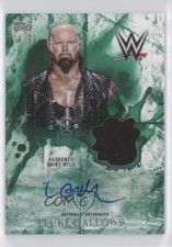2018 Topps WWE Undisputed Relic Green 4/50 Luke Gallows #UAR-LG Auto g2u