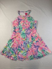 Lilly Pulitzer Girls Floral Fernanda Dress Size 14 Built In Bra