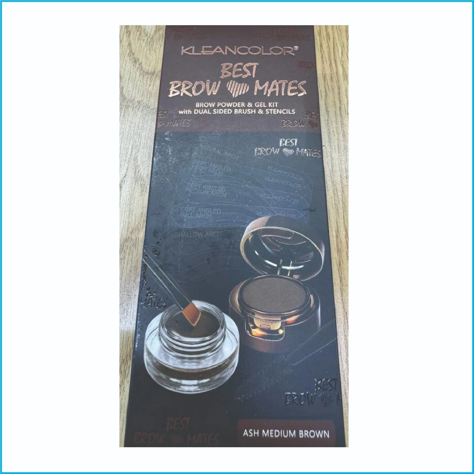 Kleancolor Best Brow Mates Brow Powder & Gel Kit Ash Medium Brown Shade - Image 3 of 4