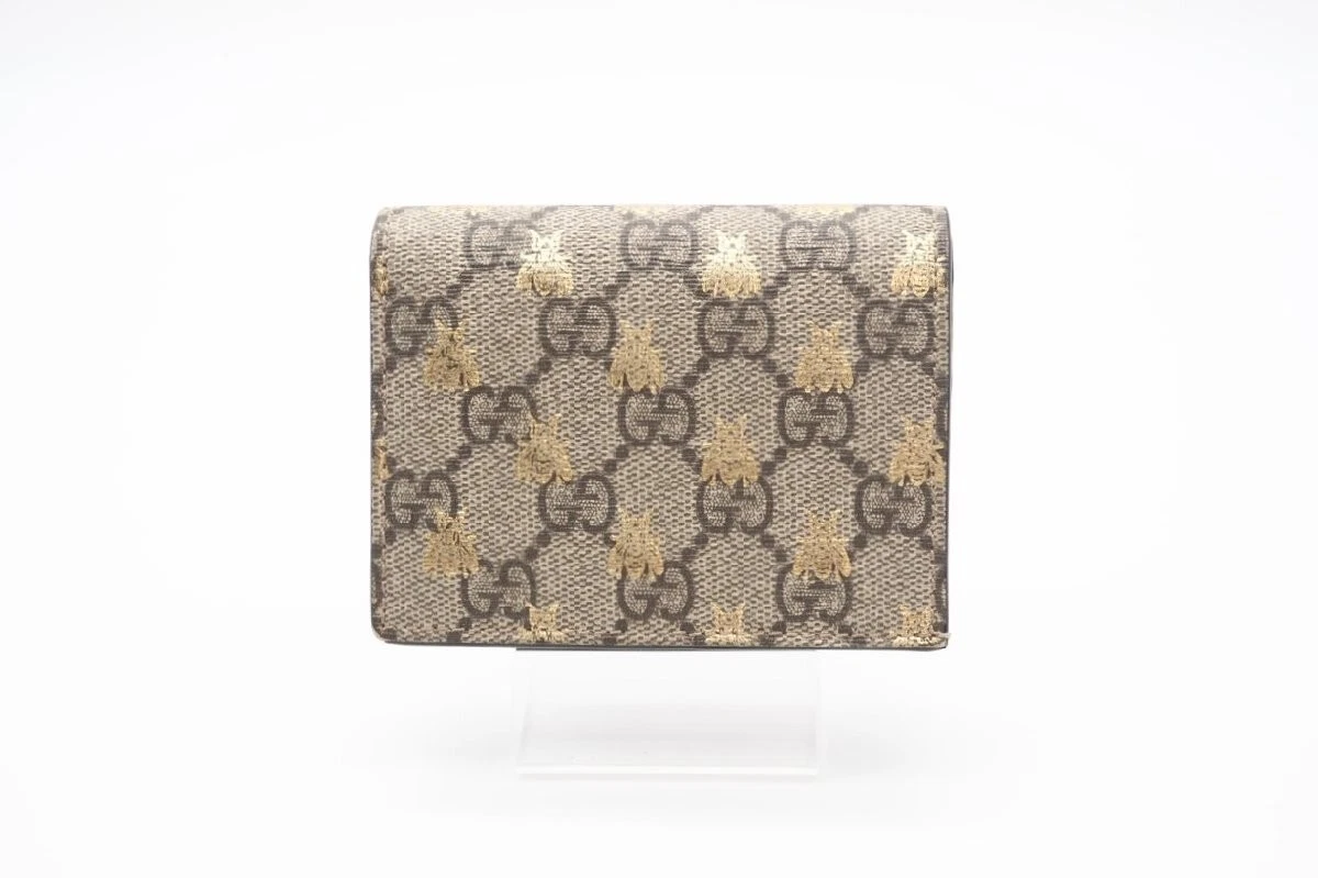 Gucci Gucci/Portefeuille à deux volets 508757 Gg Suprême Beige Marron