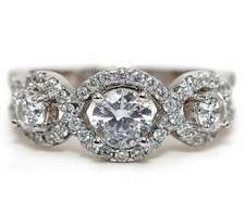 2CT Treated White Sapphire 925 Solid Sterling Silver Ring Jewelry Sz 6,7,8,9 MB2