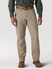 NWT Wrangler RIGGS Workwear Relaxed Fit Carpenter Pant in Dark Khaki - 34x34