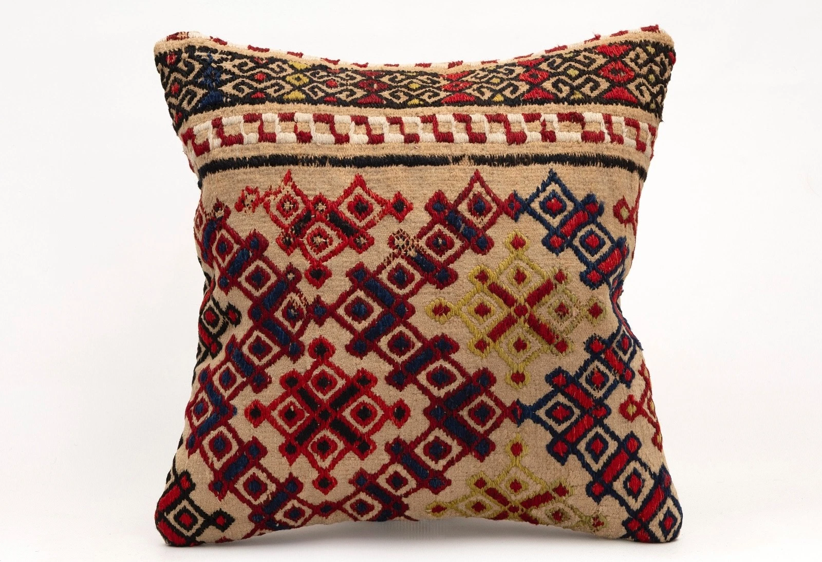 Decorative Pillow Cover, 16x16 in, Ethnic Pillow, Throw Pillow, Sofa Cushion