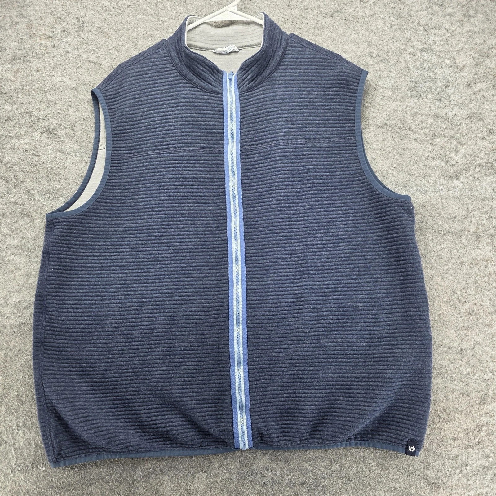 Southern Tide Vest Mens 2XL Blue Full Zip Quilted Fleece Casual Outdoor Layer